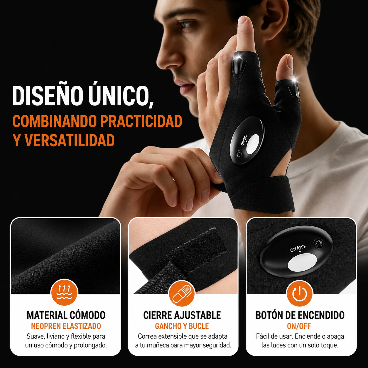 Guantes Linterna LED Profesional™ (izq+der)